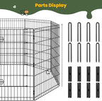 Yaheetech 34" High 8 Panel Foldable Metal Dog Exercise Pen Pet Playpen Dog - Image 8