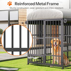 HOOBRO Outdoor Dog Kennel with Cover, 6.6 x 3.9 x 5.9 ft Dog Kennel Outside - Image 7