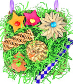 KATUMO Bird Toys, Parakeet Grass Mat Toys Parrot Foraging Shredding by KATUMO