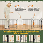 Yaheetech Expandable Dog Playpen, 8 Panel 24 inch Puppy Playpen - Image 8