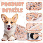 Chumia 40 Pcs Blankets Soft Fluffy Fleece Washable Pet Dog Sleep mat Paw Print - Image 3
