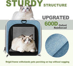 Cat Carrier 18 x 11 x 11 Top Loading Soft-Sided Pet Travel Bag Over 15lbs - Image 4