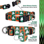 Native Pup St Patricks Dog Collar- Saint Patrick Green Shamrock Pet Collars- - Image 4