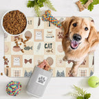 Cute Cat Toy Print Dog Food Mat - Image 7