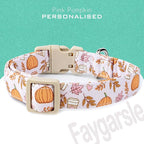Faygarsle Fall Pumpkin and Leaves Pattern Dog Collar - Image 2