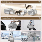 Top and 2 Sides Expandable Cat Carrier 18x13.5x9.5, TSA Airline Approved Dog - Image 6