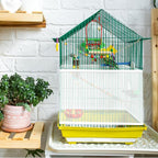 Adjustable Bird Cage Cover, 41-67‘’Bird Cage Seed Catcher Guard White Soft Airy - Image 5