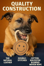 Natural Jute Dog Chew Toy – Smiley Shape, Tough & Durable Puppy Teething Toy - Image 3