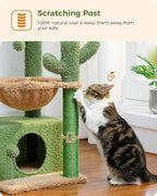 PEQULTI 4-in-1 Cactus Cat Tree, Cat Scratching Post - Image 3
