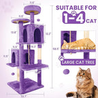 58.5inch Large Cat Tree Tower Condo - Image 2