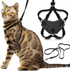 Houdini™ Escape Proof Cat Harness and Leash Set by OutdoorBengal – Black by OutdoorBengal