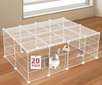 20 Panels Small Animal Playpen, Pet Playpen, C&C Cage by VISCOO