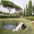 PETIME Foldable Metal Dog Exercise Pen/Pet Puppy Playpen Kennels Yard Fence - Image 6