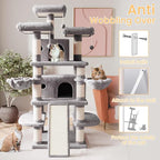 SHA CERLIN 68 Inches Multi-Level Large Cat Tree - Image 7