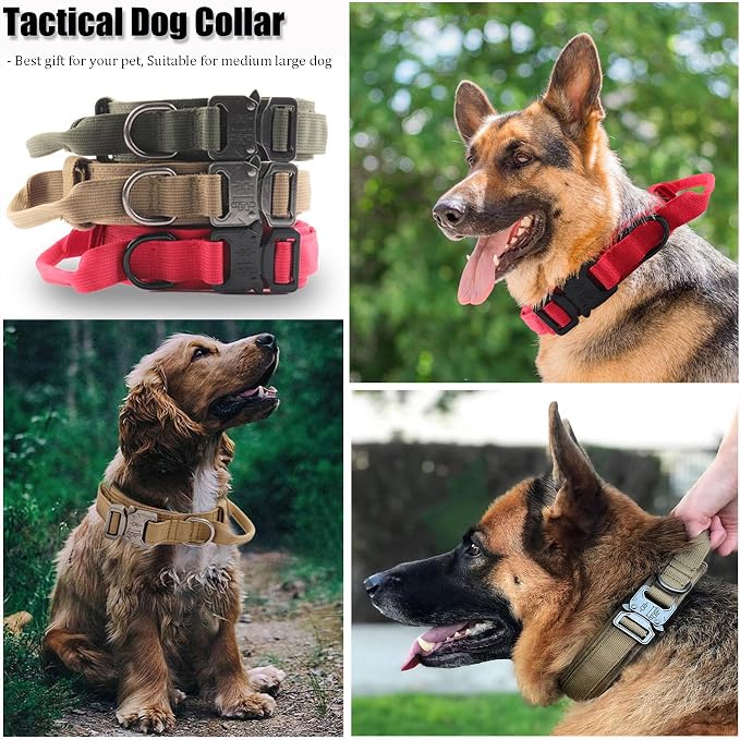 Tactical Dog Collar, Adjustable Military Training Nylon Dog Collar - Image 8