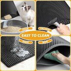 Pieviev 2 Packs Cat Litter Mat Double Layer Waterproof Urine Proof Trapping Mat - Image 4
