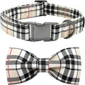 Dog Collar, Bow Dog Collar Plaid Pet Collar Dog Cute Pet Bow Soft Girl or Boy by BoboRainbow