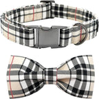 Dog Collar, Bow Dog Collar Plaid Pet Collar Dog Cute Pet Bow Soft Girl or Boy by BoboRainbow
