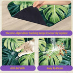 Tropical Palm Leaves Pet Feeding Mat, Absorbent Quick-Dry Dog Cat Bowl Mat - Image 6