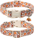 DOGWONG Fall Plaid Dog Collar, Turkey Thanksgiving Dog Collars, Adjustable Cute - Image 2