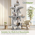 Globlazer Big Cat Tower for Indoor Cats, 80inch Cat Tower for Multiple Adult - Image 7