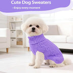 Dog Sweaters for Small Dogs Knit Puppy Sweater Fall Winter Dog Clothes Warm - Image 2