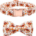 Dog Collar - Thanksgiving Turkey Bowtie Gift Soft Bow Collar by BoboRainbow