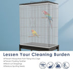 Bissap Bird Cage Seed Catcher, 90-118‘’ Universal Birdcage Net Nylon 31.8'' H - Image 4