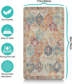 Moroccan Trellis Dog Food & Water Mat, Mexican Talavera Boho Colorful Pet - Image 6