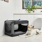 Amazon Basics 4-Door Portable Folding Soft Dog Crate, Collapsible Travel Kennel - Image 7