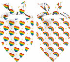 Rainbow Dog Bandanas Love is Love Pride Triangle Bibs Dog Paw Pet Scarf by Unknown