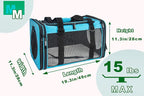 Soft-Sided Pet Carrier for Cats Small Dogs of 15 Lbs Medium Blue - Image 4