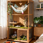 Cat Hammock for Cage, Soft Warm Hanging Bed for Kitten, Guinea Pig, Chinchilla - Image 7