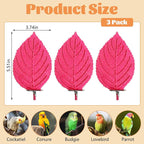 3 Pcs Bird Perch Resin Bird Beak Grinding Stone Leaf Shape Perch Stand Foot - Image 3