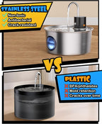 Wireless Cat Water Fountain Stainless Steel, Cordless Automatic Pet Water - Image 6