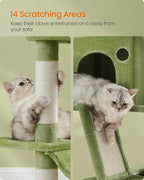 Feandrea Cat Tree, 81.1-Inch Large Cat Tower, 2 Perches, 2 Caves - Image 6
