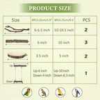 8pcs Bird Perches for Cage, Natural Wood Bird Perch for Parakeet/Cockatiel - Image 7