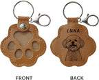 Dog Hair Keychain, Leather Pet Hair Collector Keychains, Pet Fur Keepsake Gift - Image 3