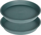 2 Pack of 14 inch Plant Saucer, 1.7" Depth Tray, Large Deep Garden Plastic by Bleuhome