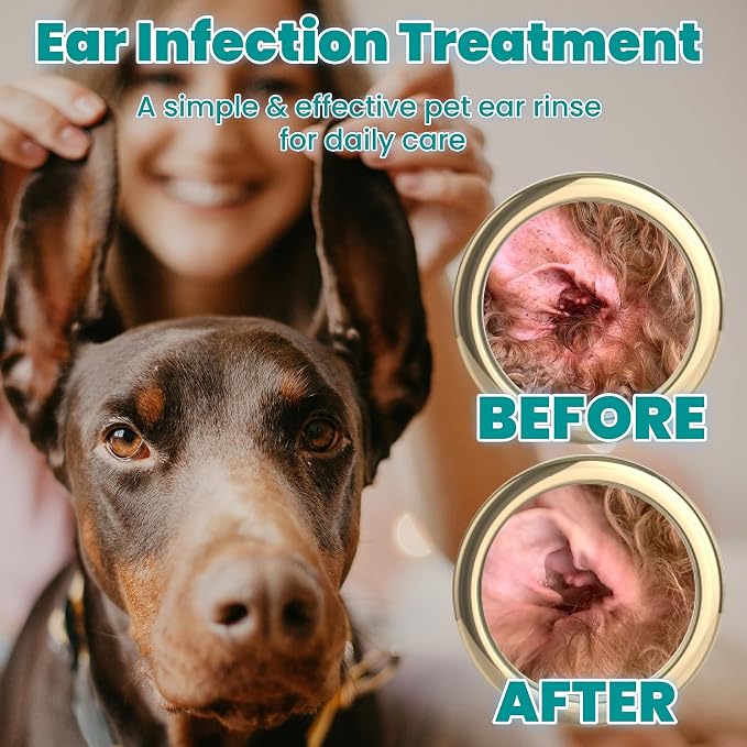 Dog Ear Cleaner, Dog Ear Care Liquid, Dog and Cat Ear Cleaner to Eliminates Ear - Image 4