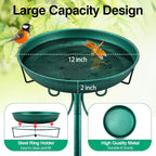 Daoeny 35In Metal Bird Bath for Outside, Vintage Freestanding Birdbaths & - Image 2
