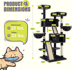 WEEWAY Cat Tree Tower for Indoor Cats, Stand House Condo Cave, Sisal Scratching - Image 3