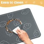 Dog Food Mat, Diatom Ooze Cat Water Mats Non Slip - Image 2
