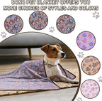 Dono 1 Pack 3 Dog Blankets for Small Dogs, Soft Fluffy Paw Print Pattern Fleece - Image 6