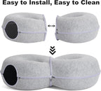 8-Shaped Large Cat Tunnel Bed for Indoor Cats, Infinite Circulation Peekaboo - Image 6