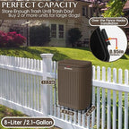 PAWZIDEA Wall Mount Dog Poop Trash Can Outside, 2.1 Gallon Small Dog Waste Bin - Image 4