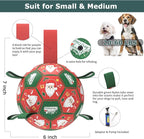 QDAN Christmas Dog Balls with Straps, Soccer Ball - Image 9