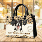 Personalized Pet Mom Leather Handbag – Custom Name Dog Cat Photo Purse - Image 6