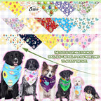 100 Pcs Easter Dog Bandanas Bulk Pet Bibs Colorful Triangle Scarf Pet Bandanas - Image 2