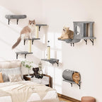 NUNU LAB 7-in-1 Wall Mounted Cat Climber Set, Cat Wall Furniture Set by NUNULAB